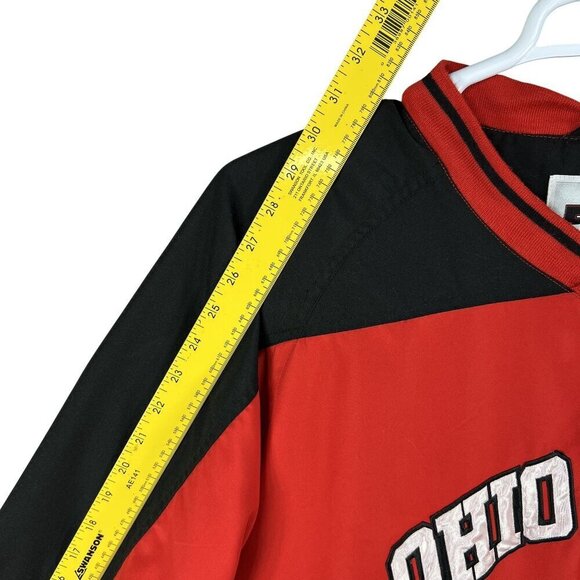 Ohio State University 58 Sports Men L 3D Spell Out Pullover Varsity Jacket Lined - Picture 13 of 16